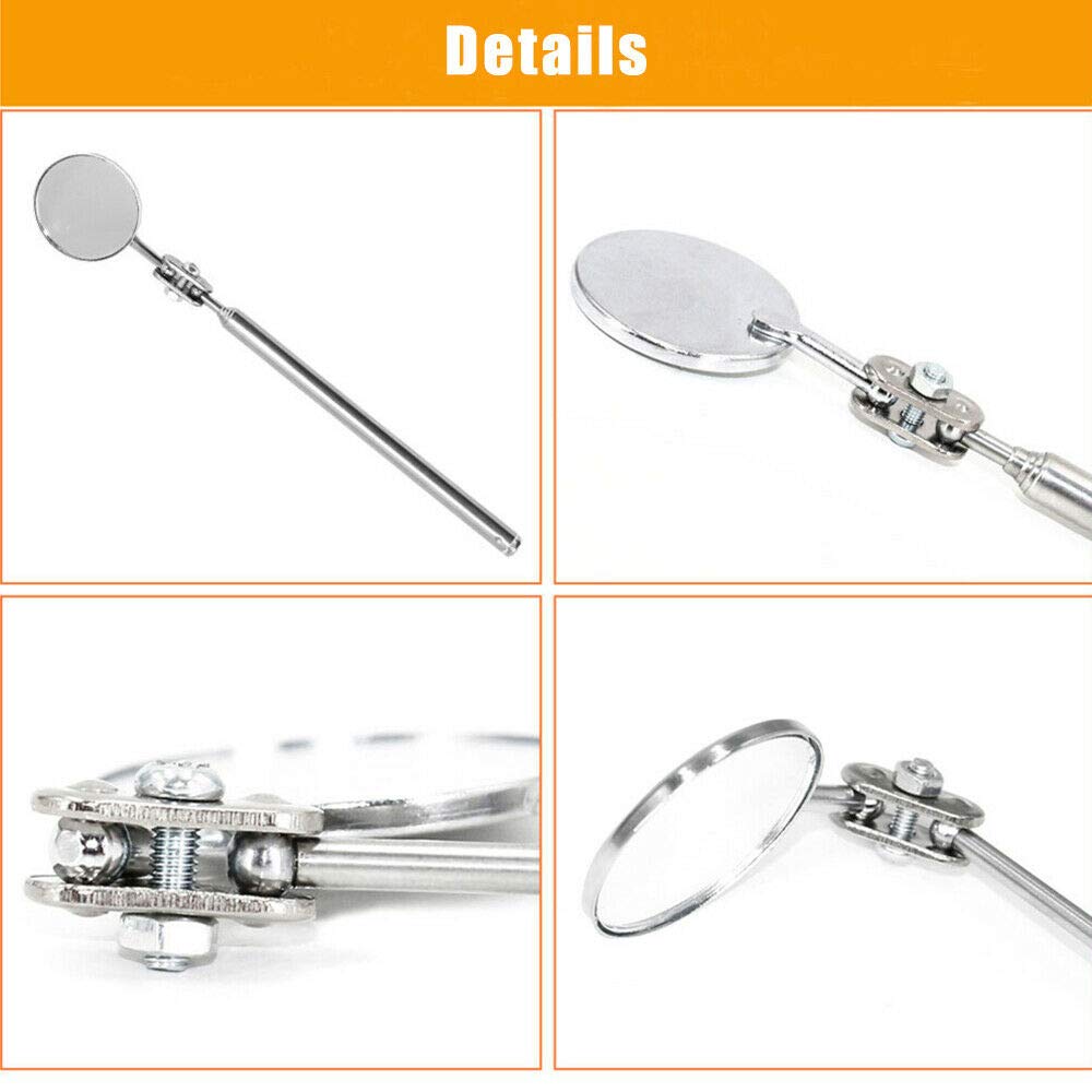 SMVM Universal Car Maintenance Inspection Mirror Folding Telescopic Reflector Welding Chassis Inspection Mirror Hand Tools