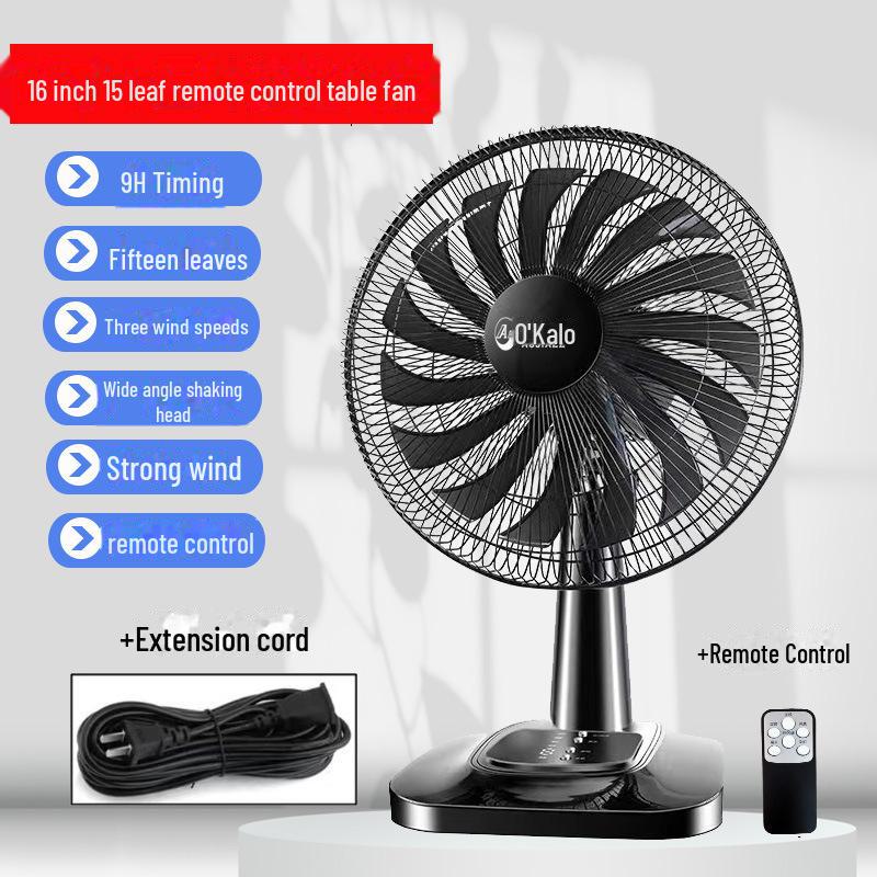 Leiser elektrischer Tischventilator: 12/16 Zoll oszillierender Tischventilator für Zuhause oder das Wohnheim