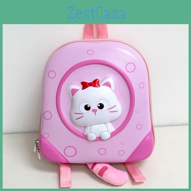 Cute Backpack With Cat Print Design Suitable For Childrens Use Kindergarten