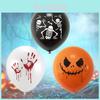 Balões de Látex para Festa de Halloween Balões de Caveira Fantasma Abóbora Conjunto de Decorações de Festa