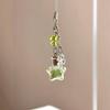 Charm  Lucky Four Leaf Clovers Wishing Bottle Beaded Phone Pendant Fashionable Ornament Cell Phone Keyring Strap Lanyard
