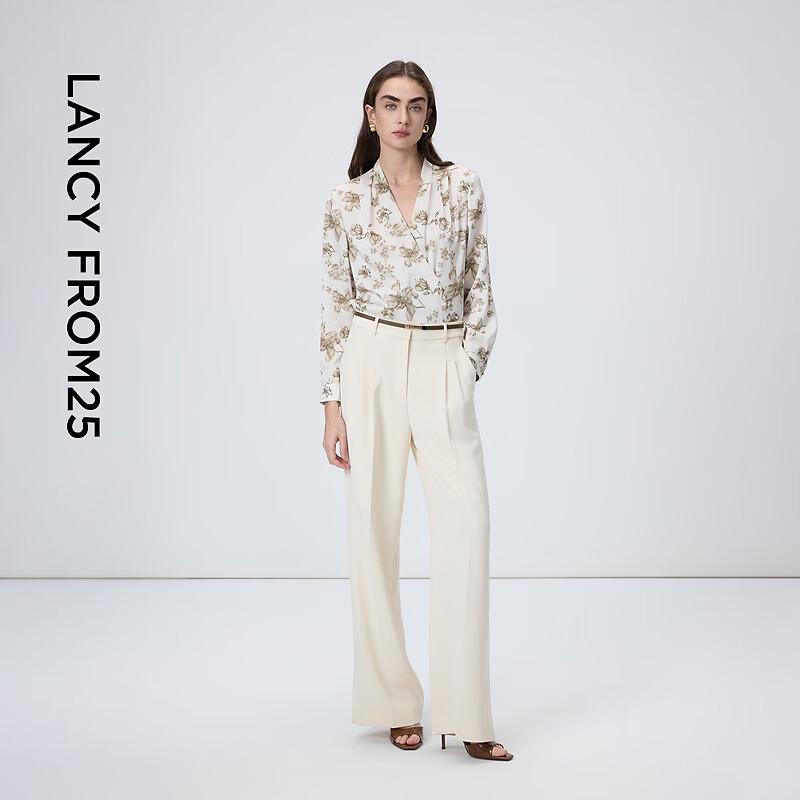 Langzi High-Waist Slit Wide-Leg Trousers