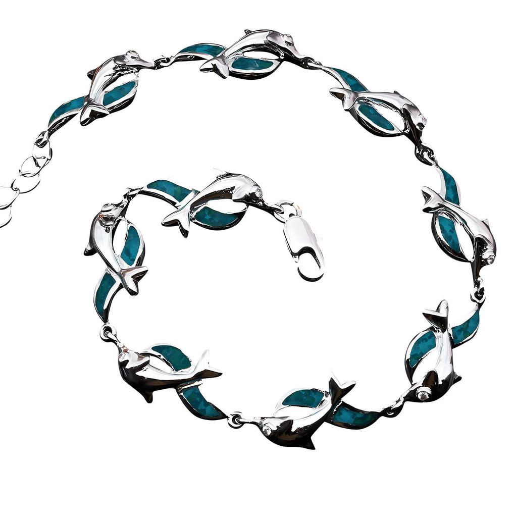 Women Bracelet Dolphin Charm Chain Bracelet