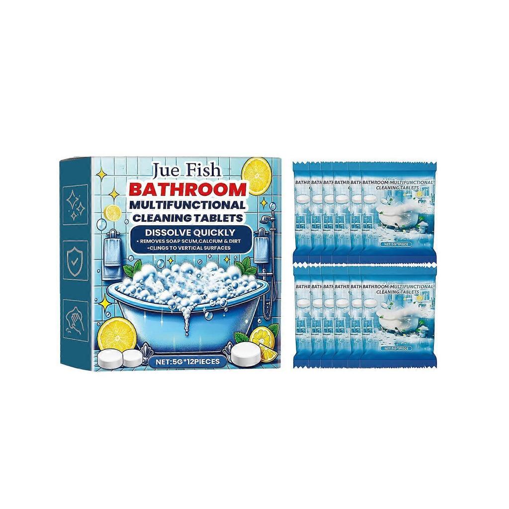 Bathroom Effervescent Cleaning Tablets for Sink, Tub & Glass Descaler, Degreaser & Deodorizer Dissolves Quickly for Deep Cleaning (Pack)
