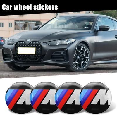 4pcs 56mm Car Wheel Center Hub Cap Rim Cover Emblem Stickers For M E34 E36 E60 E90 E46 E39 E70 F10 F20 F30 Car Accessories