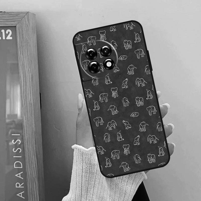 Cute Baby Elephant Case For OnePlus Nord CE 5 3 4 Lite N20 N30 OnePlus 13T 10T 8T 11 12 13 15 R 9 10 Pro Cover