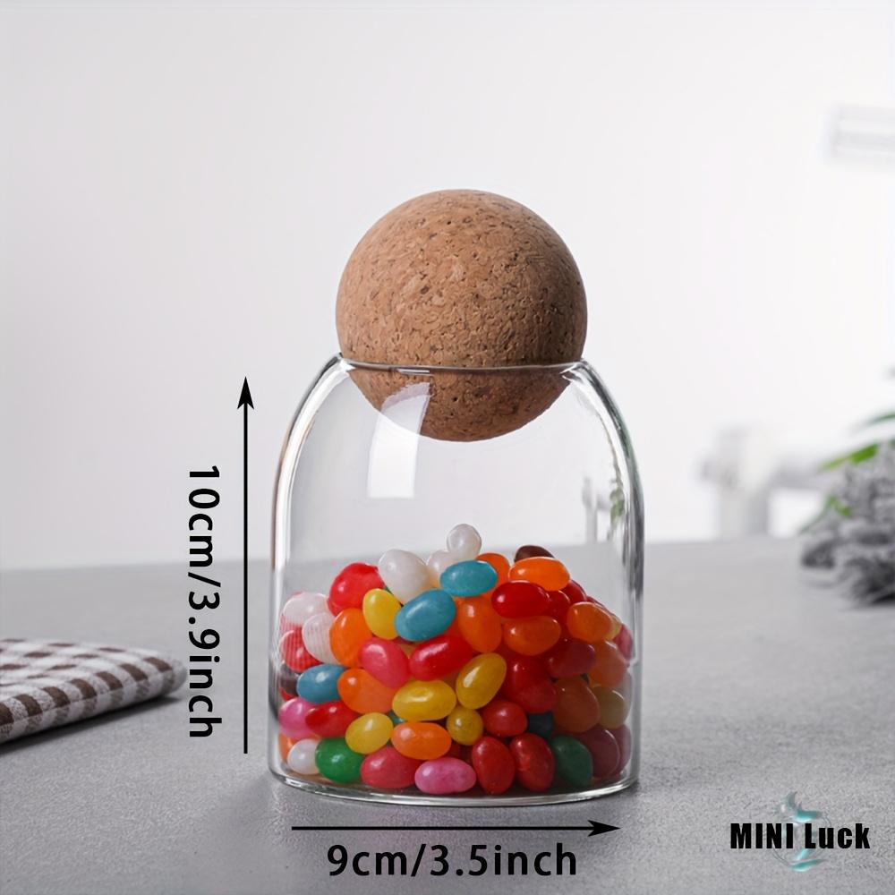 3pcs 500ml Borosilicate Glass Storage Jars with Cork Lids Airtight Leak Proof Containers for Food,Spices,Nuts,Coffee Beans Scratch Resistant