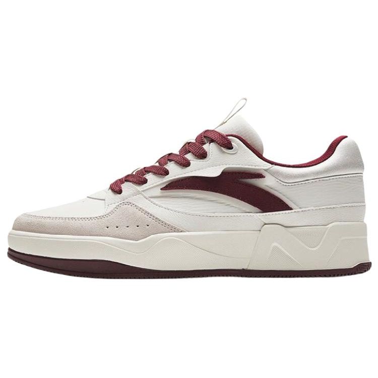Anta C37 Series Thick Sole Height Increasing Non-Slip Wear-Resistant Low-Top Sneakers Men Sneakers White Red 912338003-4 40