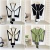 Striped Fake Collar Fiber Detachable Collar New Knitted Shawl  Unisex