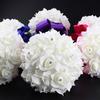 1 Bouquet Bride Bridesmaid Handmade Wedding Party Rhinestone Artificial Flower