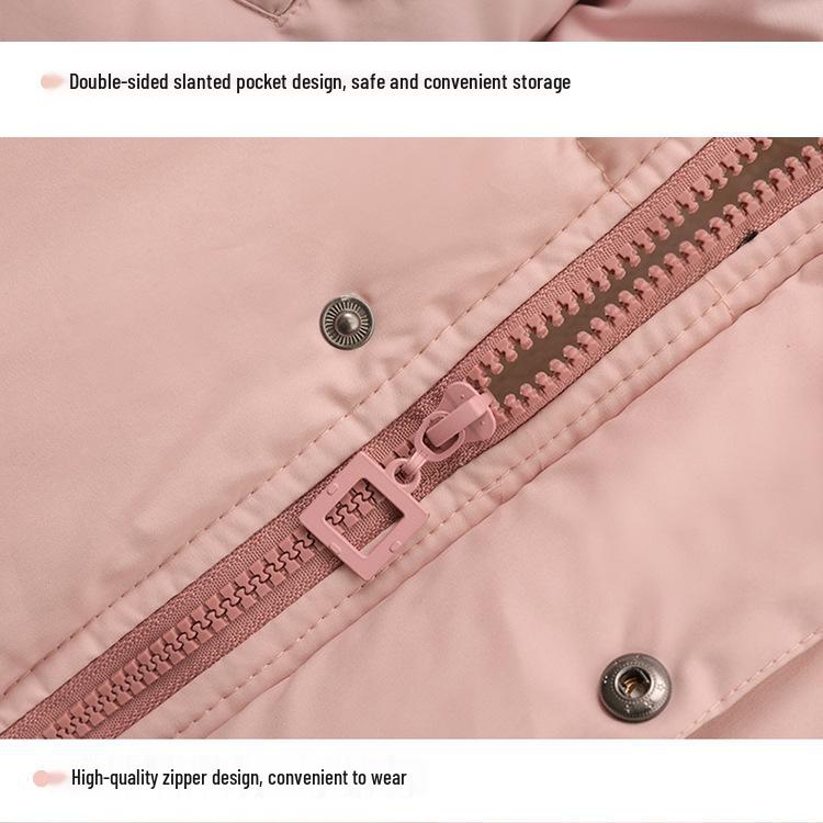 Women's 2026 Winter Cotton Coat with Fleece Lining and Three-Dimensional Pattern - Unisex Fashionable Warmth
