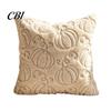 Cream Tone Bedding Accessories Fall Plush Cushion Cover, Pumpkin Maple Leaf Embroidery Throw Pillow Soft Skin Friendly Cases Autumn Farmhouse Case for