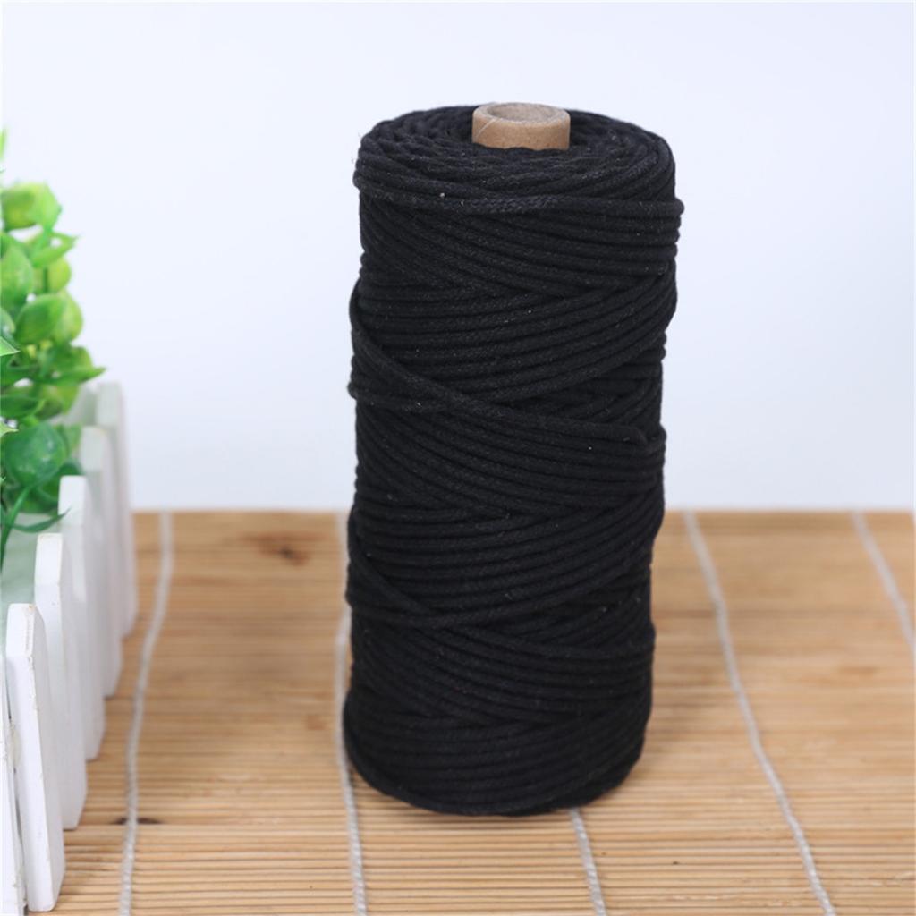4mm Colored Cotton Rope Diy Hand-woven Tapestry Decoration Material Rope Tag Rope Colored Cotton Rope 100m