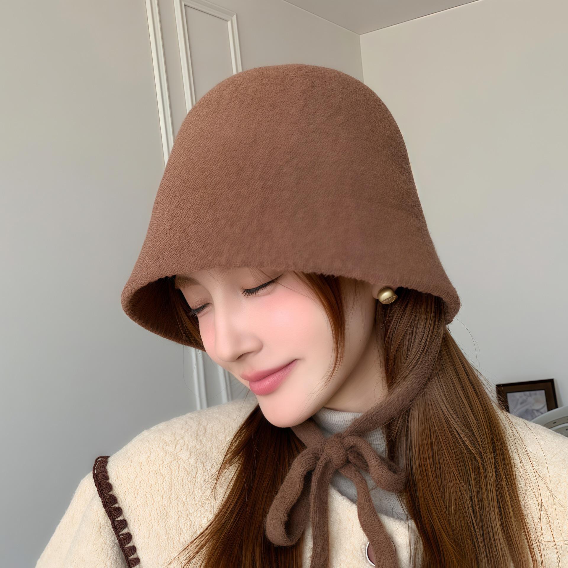 

Маленькая шляпа-ведро на осень и зиму, подчеркивающая лицо, маленькая шляпа рыбака, крутой тренд, крутая британская женская, теплая и модная one size