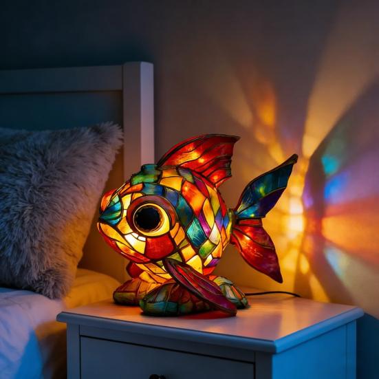 Night Light Handmade Vintage Resin Animal Rainbow Lamp USB Powered Soft Warm LED Light for Bedroom Desk Decor