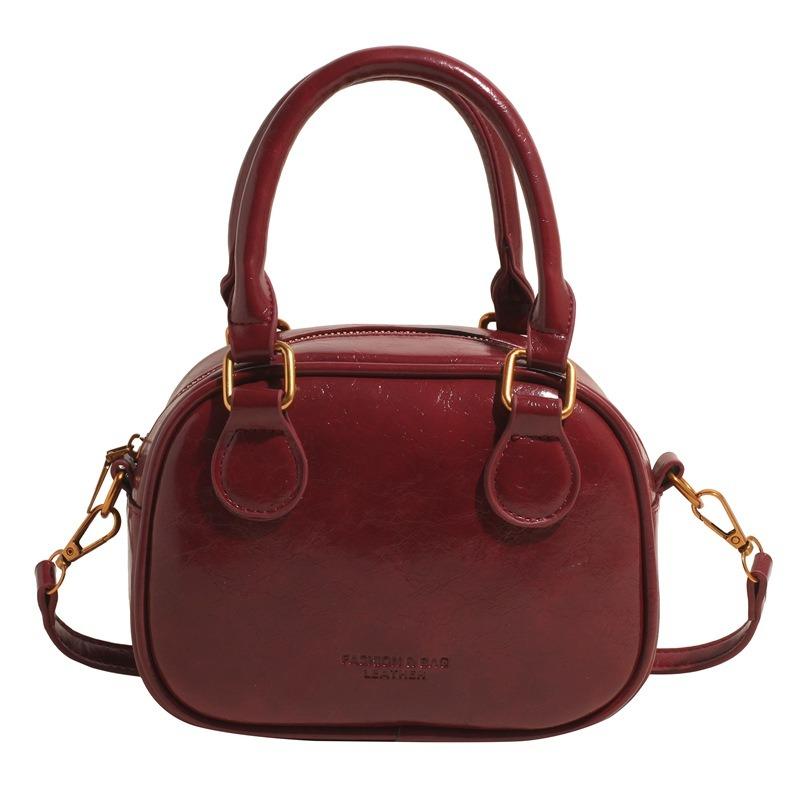 

Темперамент ретро старший смысл портативная сумка для боулинга универсальная для поездок нишевая повседневная простая ветровка сумка-мессенджер женская красный