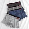 Men's Mid-Waist Breathable Antibacterial Stripe Boxer Briefs