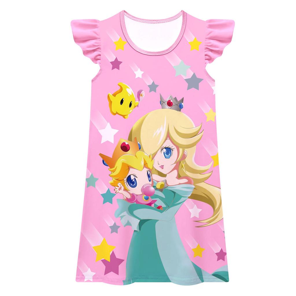 83071 Kid Girls Princess Rosalina Printed Home Outdoor Dress