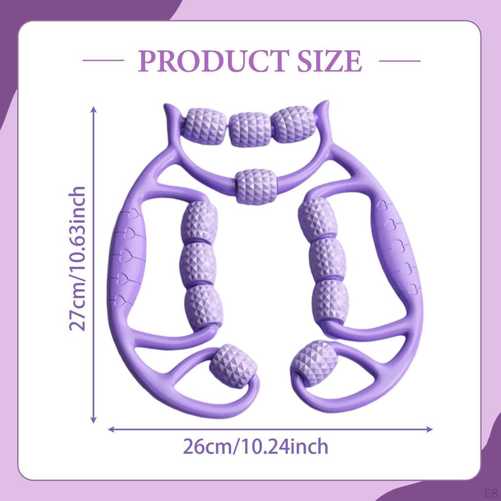 12 Wheel Leg Massage Roller, Muscle Equipment, Ergonomic Gripper, Deep Tissue for