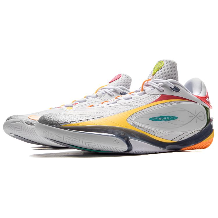 Li Ning Wade 808 5 ULTRA Cushioning, Wear Resistant Low Top Basketball Shoes Men's White ABAV015-6