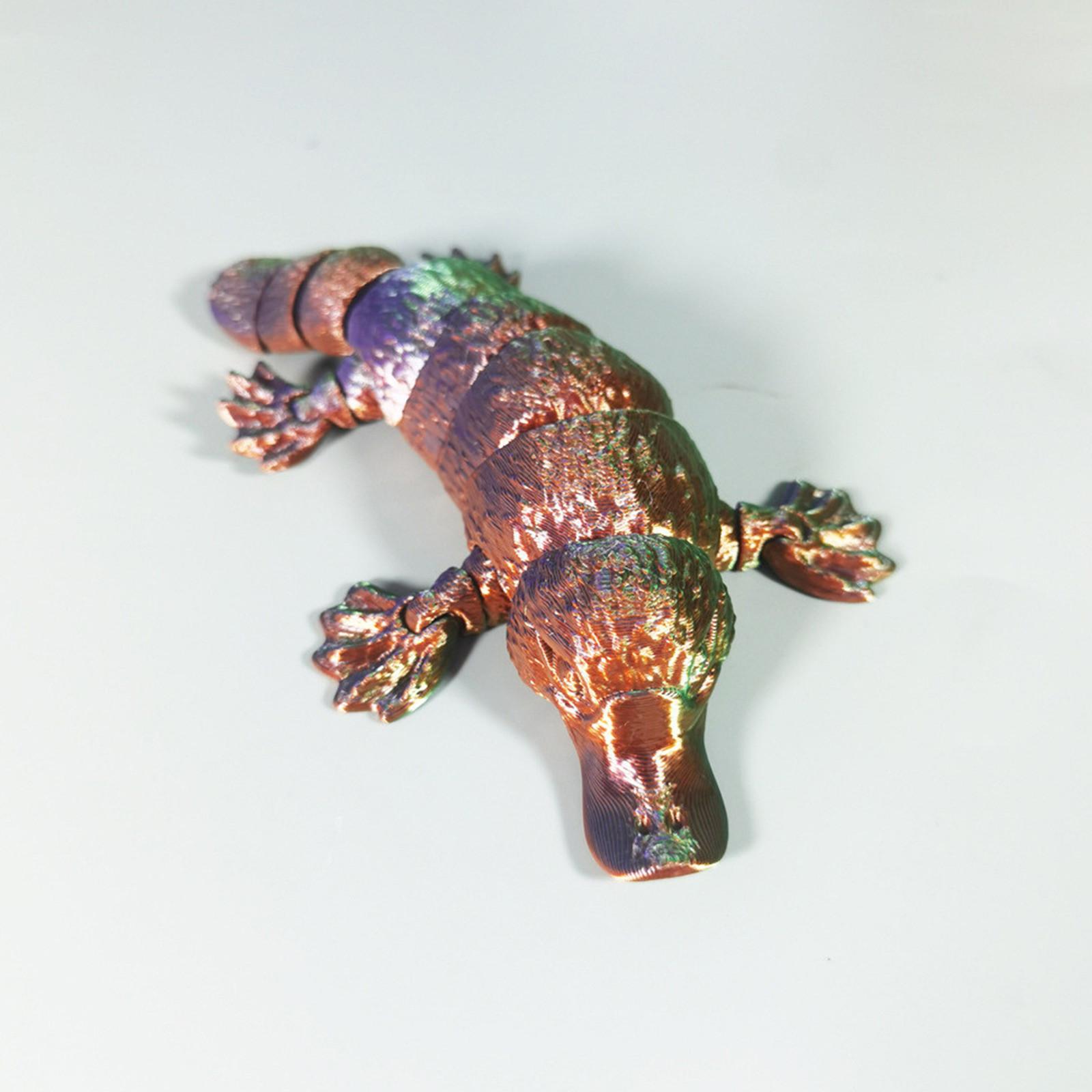 

3D-печатная модель, гибкая статуя, с подвижными суставами, домашний декор, интересные игрушки для людей с аутизмом/СДВГ, праздничные подарки Toco, игрушки, игрушка для стола руководителя в виде животных One Size коричневый