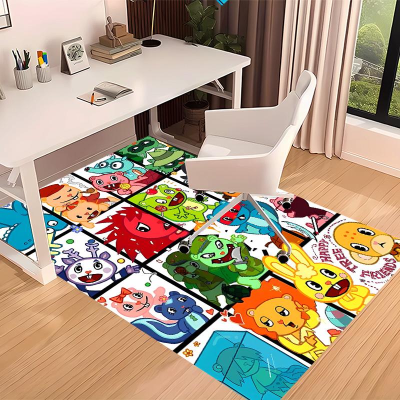 Happy Tree Friends2 Printed Absorbent Washable Carpet, Non-Slip Bathroom Mats, Kitchen Rugs, Yoga Mat,Living Room Entrance, Camping Picnic Rugs