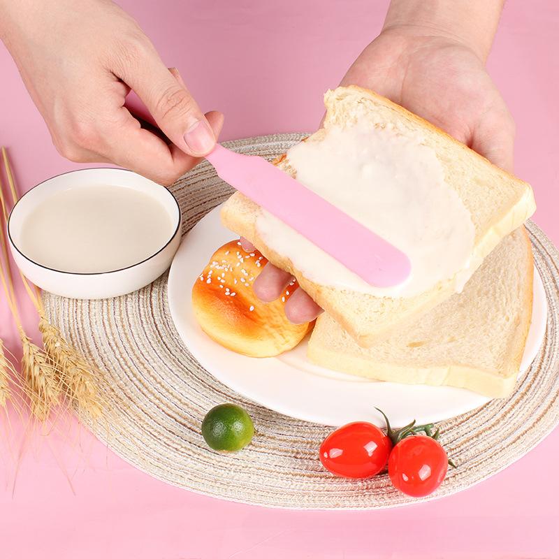 Silikonowy Długi Skrobak Kolor Kremowy Długi Nóż Skrobak do Ciasta Małe Akcesoria Szpatułka Silikonowa Narzędzia do Pieczenia Ciast