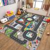 Kids Playroom Carpet Soft Non-Slip Baby Crawling Mat with Traffic Route Map Design for Bedroom Living Room