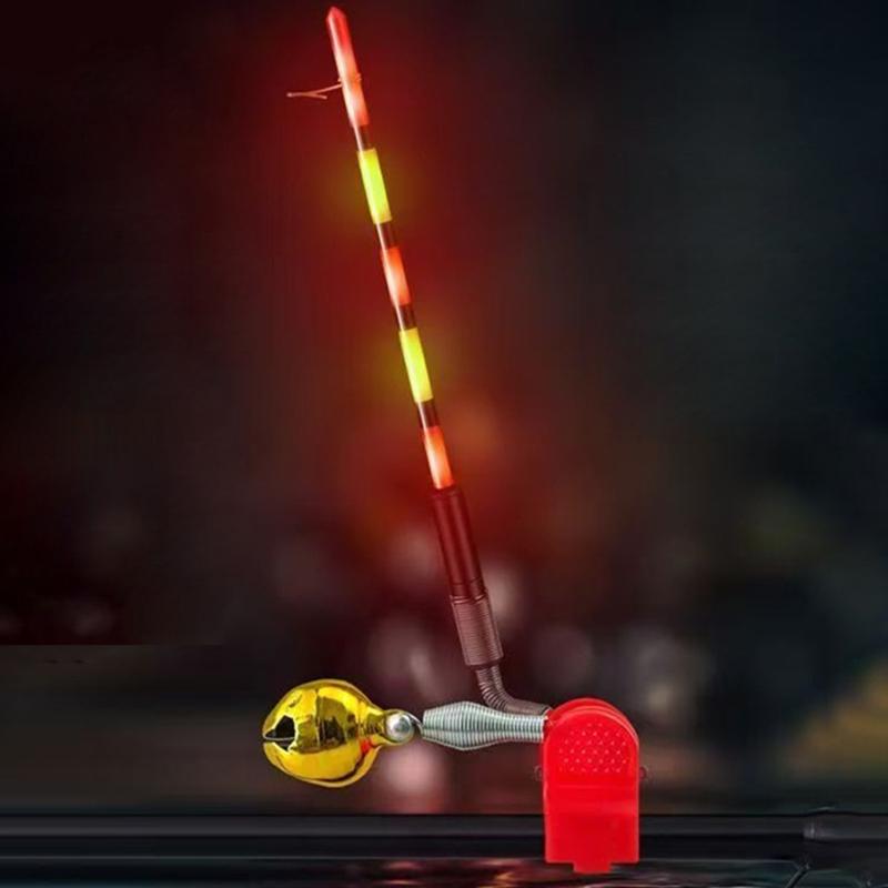 Durability Plastic Fishing Bobber Features Bites Alarm Night Light And Heavy Type Clamps For Saltwater Freshwaters Use