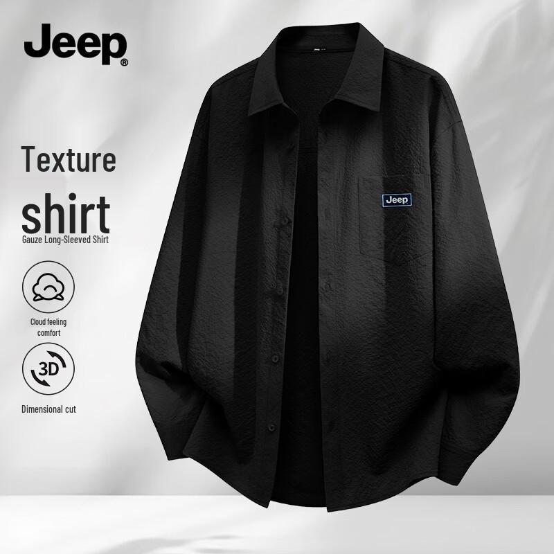 JEEP Men s Outdoor 3-Proof Long Sleeve Shirt M
