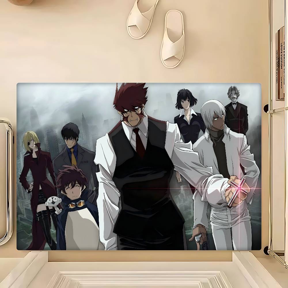 B-Blood Blockade Battlefront Eingangstürmatte Nordischer Stil Heimfußmatte Badezimmer-Toilettenmatten Schlafzimmer Hotel Dekor Matte