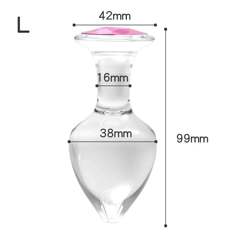 High Quality Glass Anal Plug Smooth Butt Plug Prostate Stimulator Adult Masturbation Sex Toys for Male Female Gay