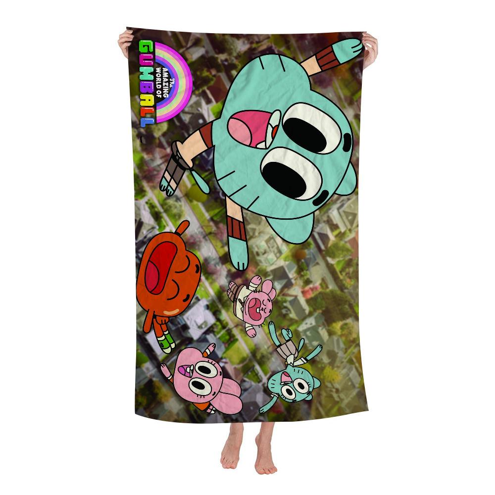 The-Amazing World G-Gumball Towel Microfiber Beach Towel Absorbent Quick Dry Soft Yoga Swimming Resort Mountain Climbing Towel