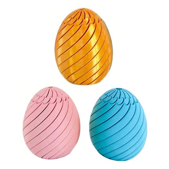3D-gedrucktes spiralförmiges Ei Fidget Toy Einzigartiges sensorisches Fidget Dreh-Osterei Spielzeug Stressabbau Ei-Kreisel für Kinder Erwachsene Angstlinderung