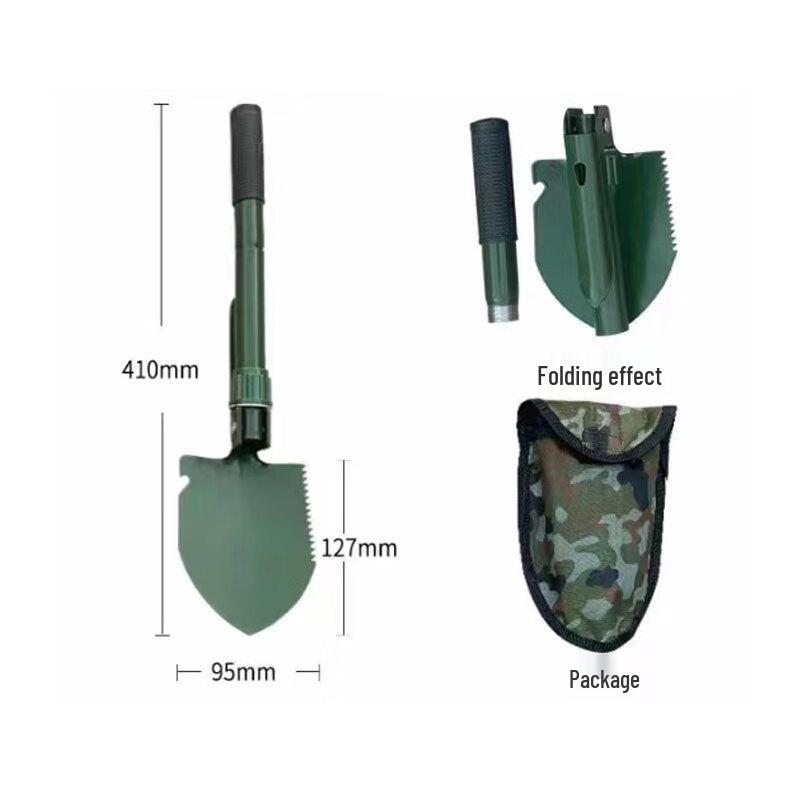 Chi Qi Folding Multi-function Manganese Steel Engineer Shovel