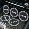 2Pcs Anti-Slip Waterproof Silicone Car Cup Coaster for Jeep Renegade Wrangler JK =Grand Cherokee Compass Patriot Auto Accessory ALP1
