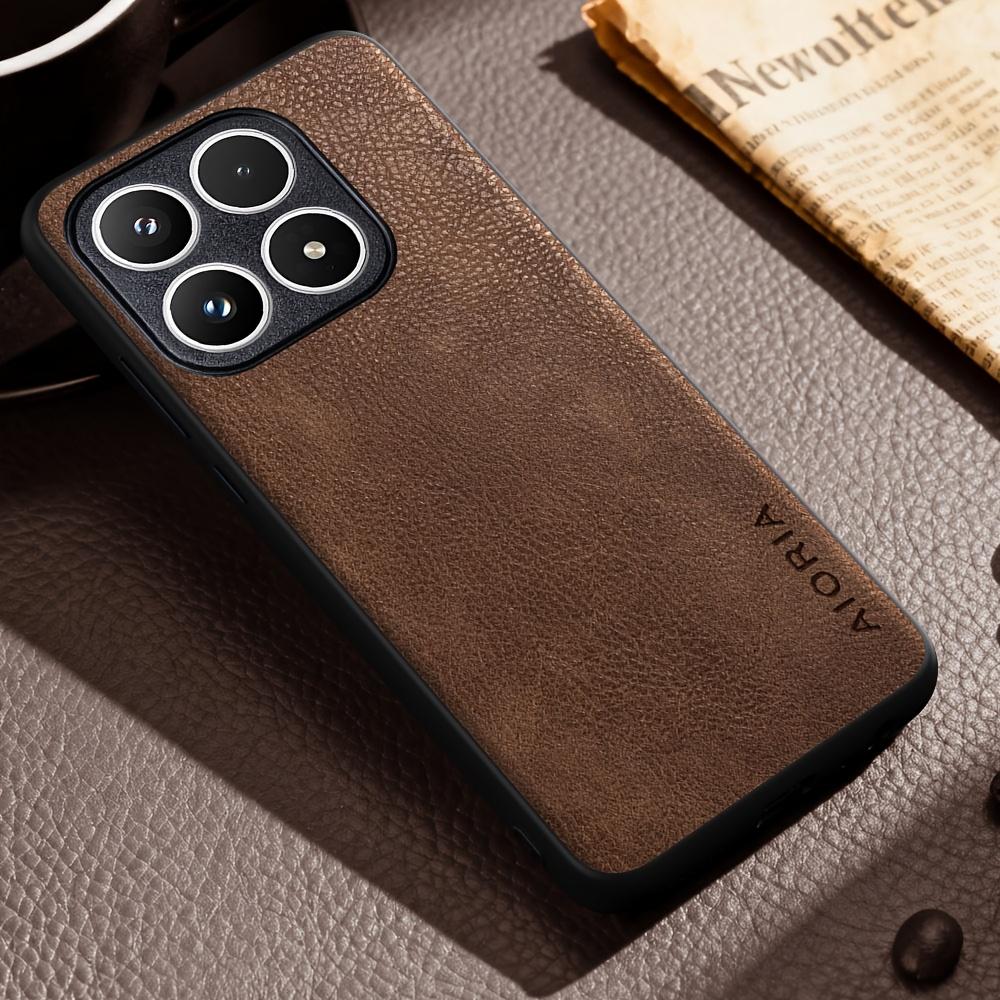 Phone Case - Luxury Case for Xiaomi 17 Ultra Pro Max 17T Pro Retro Fashion Natural Texture Solid Color Anti-Fingerprints Faux Leather Precise Camera