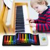 Portable 49 Keys Electronic Piano Rechargeable Children Flexible Roll Up Keyboard Musical Instrument Gift Colorful