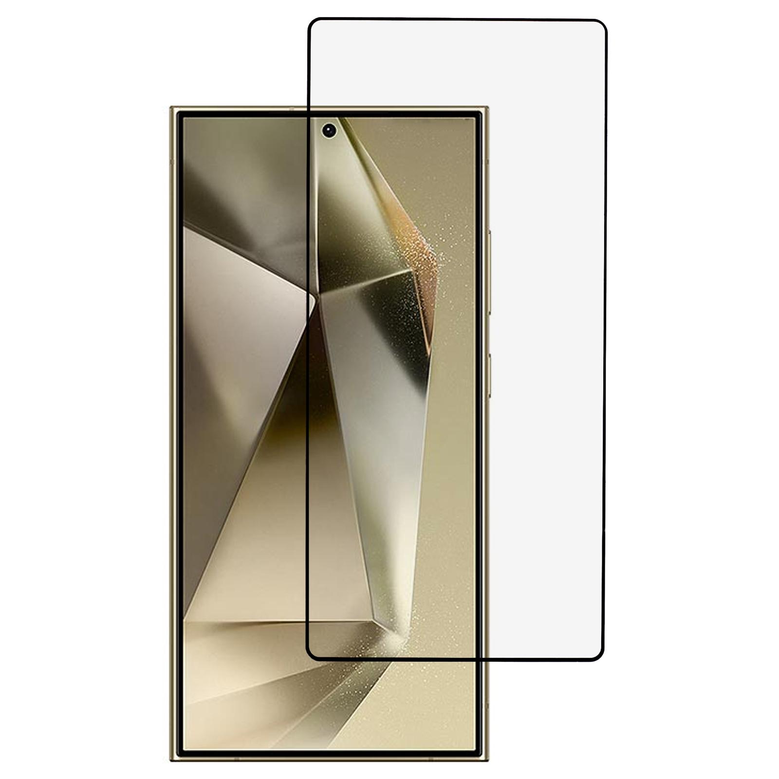 

Для Samsung Galaxy S25 Ultra Захисне скло для екрану Шовкографія Чорна рамка 2.5D Дугоподібний край Плівка (Розблокування відбитком пальця) Type A