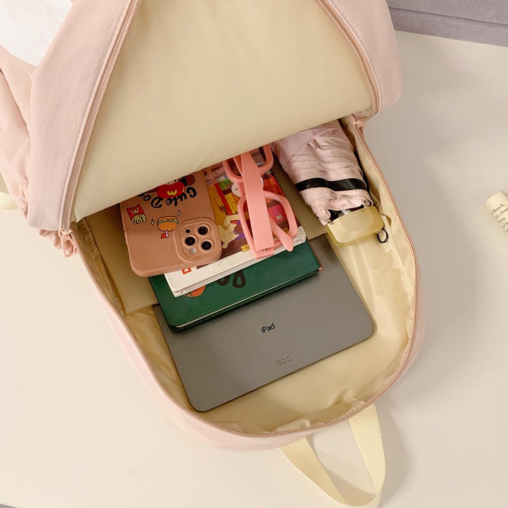 School Bag Japanese Large Capacity Cute Plush School Bag Cute Girl Cartoon School Bag Backpack Rabub Pendant