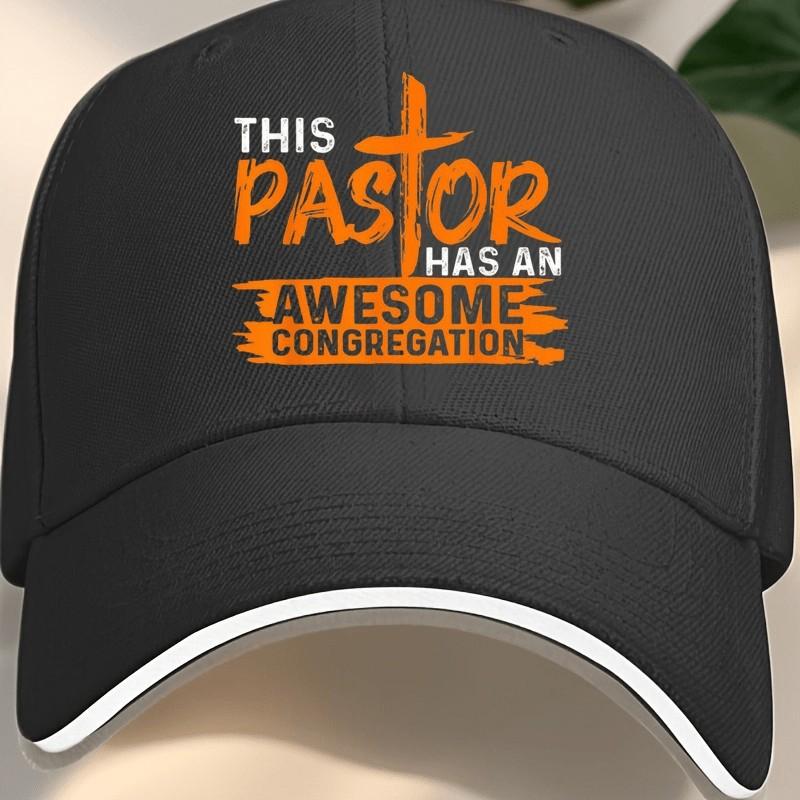 This Pastor Has An Awesome Congregation Baseball Cap Polyester Casual Sports Style Adjustable Adjustable