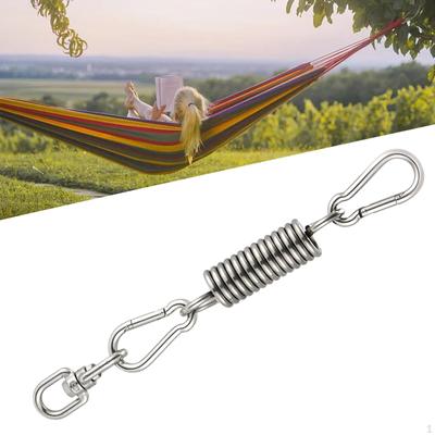 Hammock Chair Spring Hook Set Carabiner Hooks Heavy Duty Stainless Steel Extension Swivel