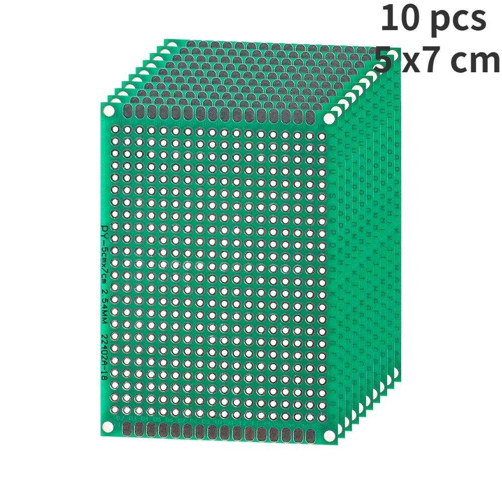 4-40 buc. Circuit PCB universal Protoboard Placă dublu față 2x8 3x7 4x6 5x7 7x9CM Stripboard Placă de prototipare Kit electronic DIY