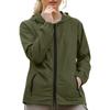 Women's Plus Size Lightweight Hooded Jacket Long Sleeve Zip Up Foldable Windbreaker with Storage Bag Outdoor Casual Coat