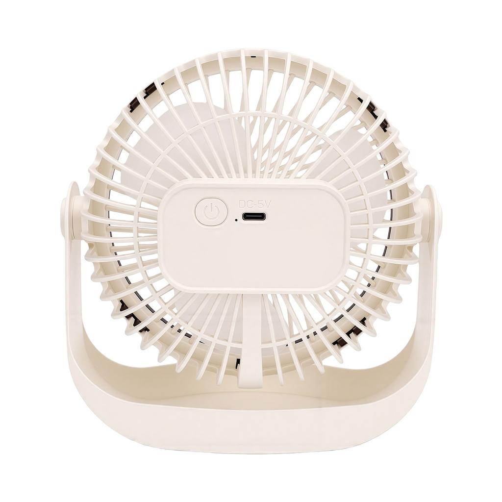 Rechargeable Desk Fan Quiet 360 Rotation 5 Speeds Wall Mountable Personal Fan USB Powered Battery Operated Type C for
