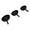 Set Of 3 Miniature Frying Pans For 1/12 Scale Dollhouse Kitchen Display Accessory Craft Project Model Decoration