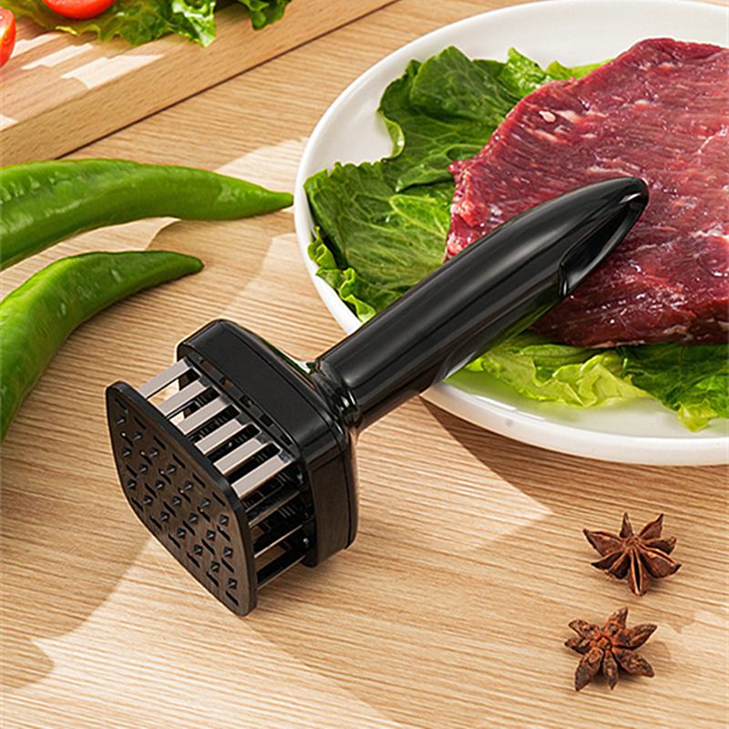 Stainless Steel Handheld Tender Meat Needle Multifunctional Kitchen Steak Perforator Manual Household Broken Tendon Meat Hammer