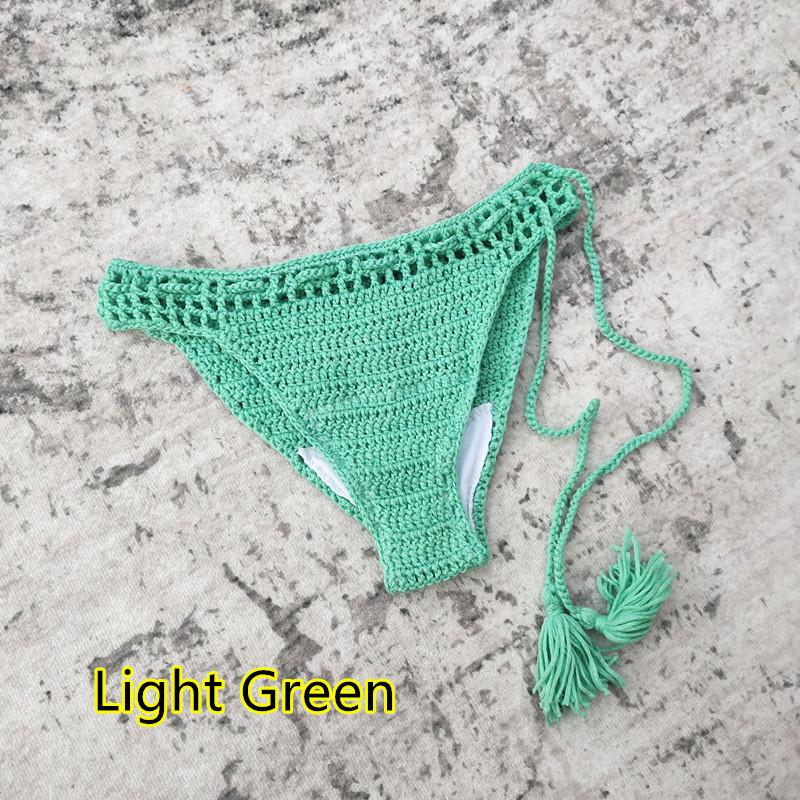 Handmade Crochet Bikini Swim Shorts with Lining