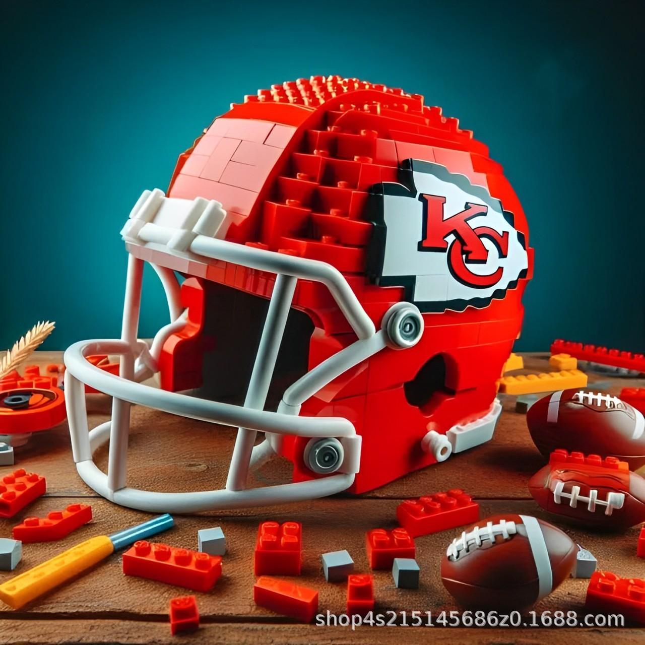 Building Block Helmet Major League Football Team Creative Toy