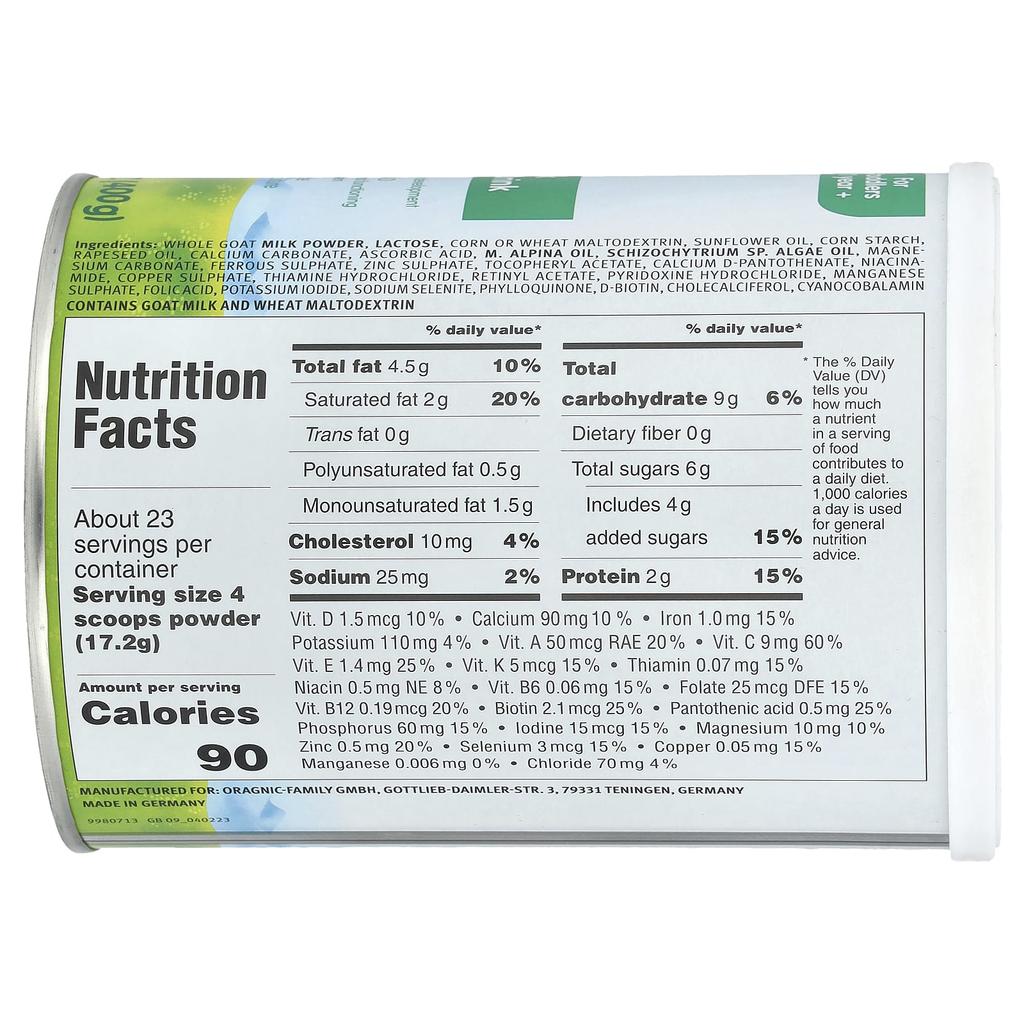 Holle, Goat Drink for Toddlers, Ages 1+, 400 g (14.1 oz)